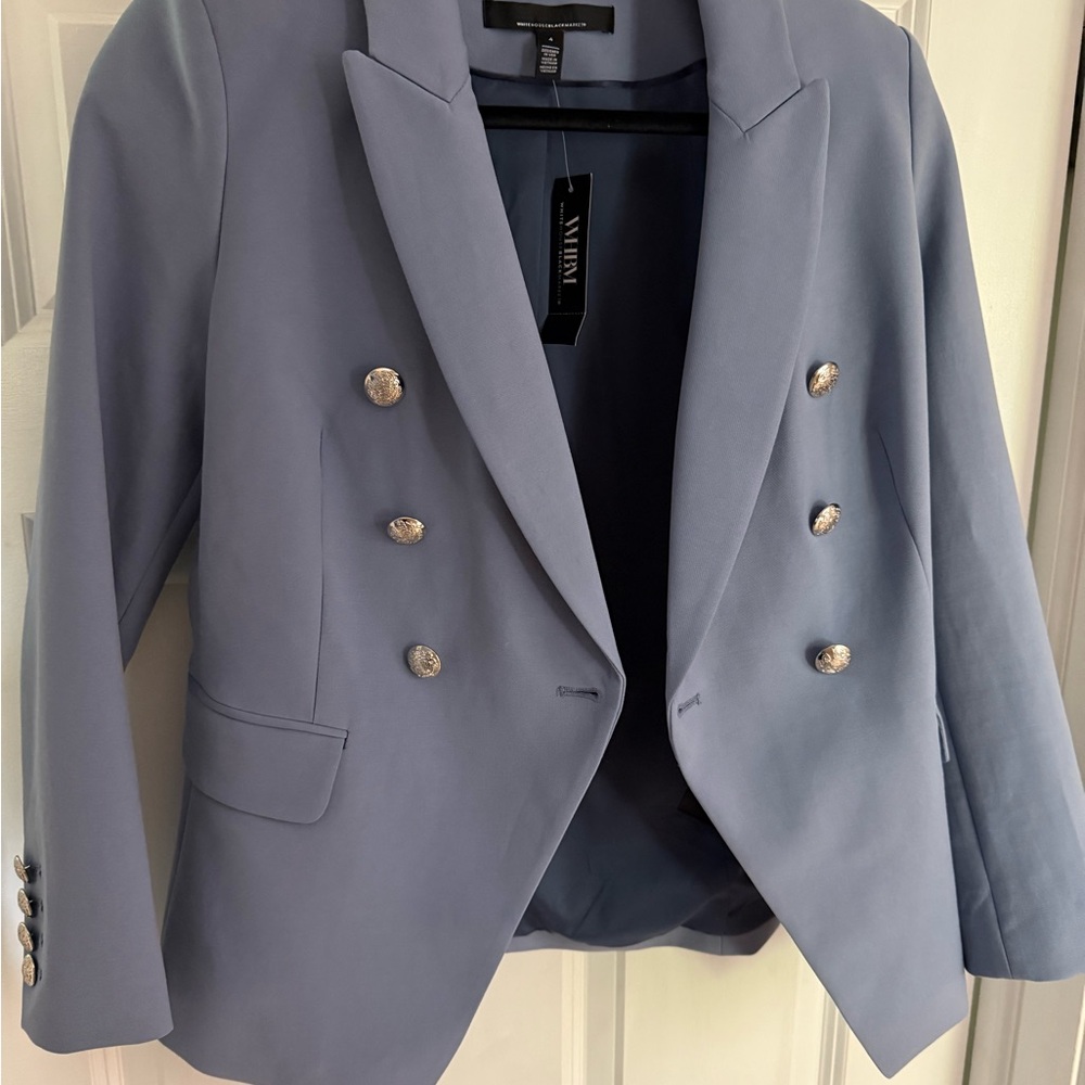 White House Black Market Women's Blazer in Light Blue